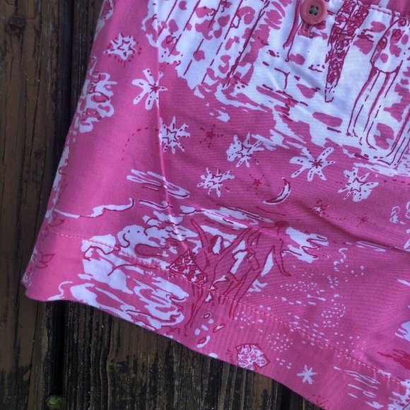 Lilly Pulitzer Shorts Skinny Dippin Sz 4 Callahan Womens Pink White RARE HTF - Picture 4 of 8